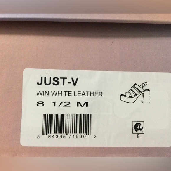 Lisa Vicky Just Strappy Platform White Sandals Size 8.5 M - Picture 12 of 12